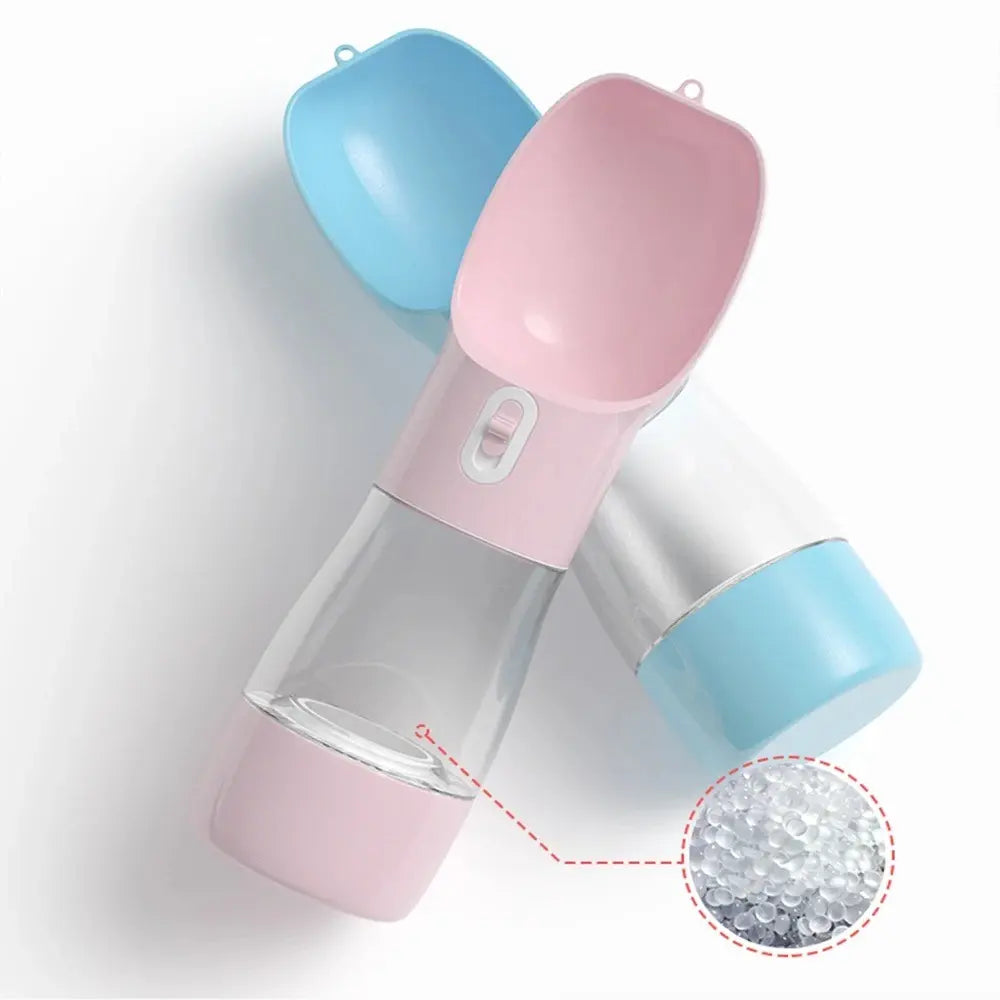Ultimate Portable Pet Travel Water & Food Bowl - 258ML Water + 200ML Feeder, Leak-Proof and Effortlessly Clean for Outdoor Adventures