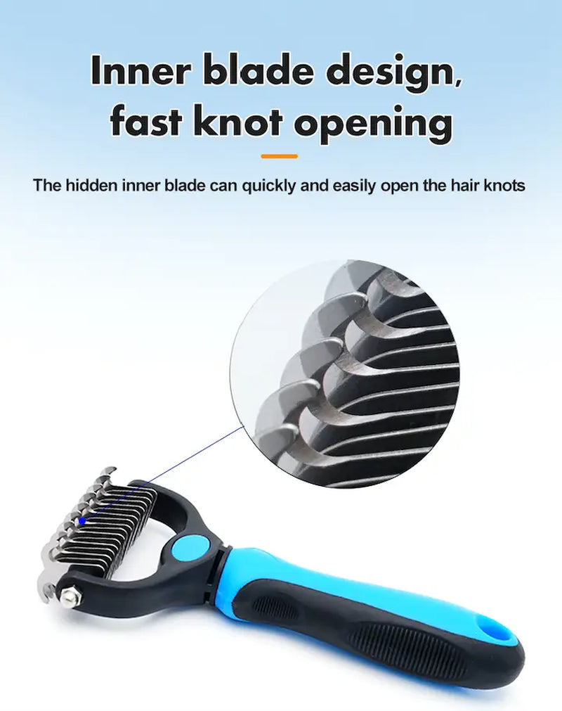 Ultimate Pet Grooming Brush for Dogs & Cats – Double-Sided Shedding Tool for Effortless Grooming and Clean Homes