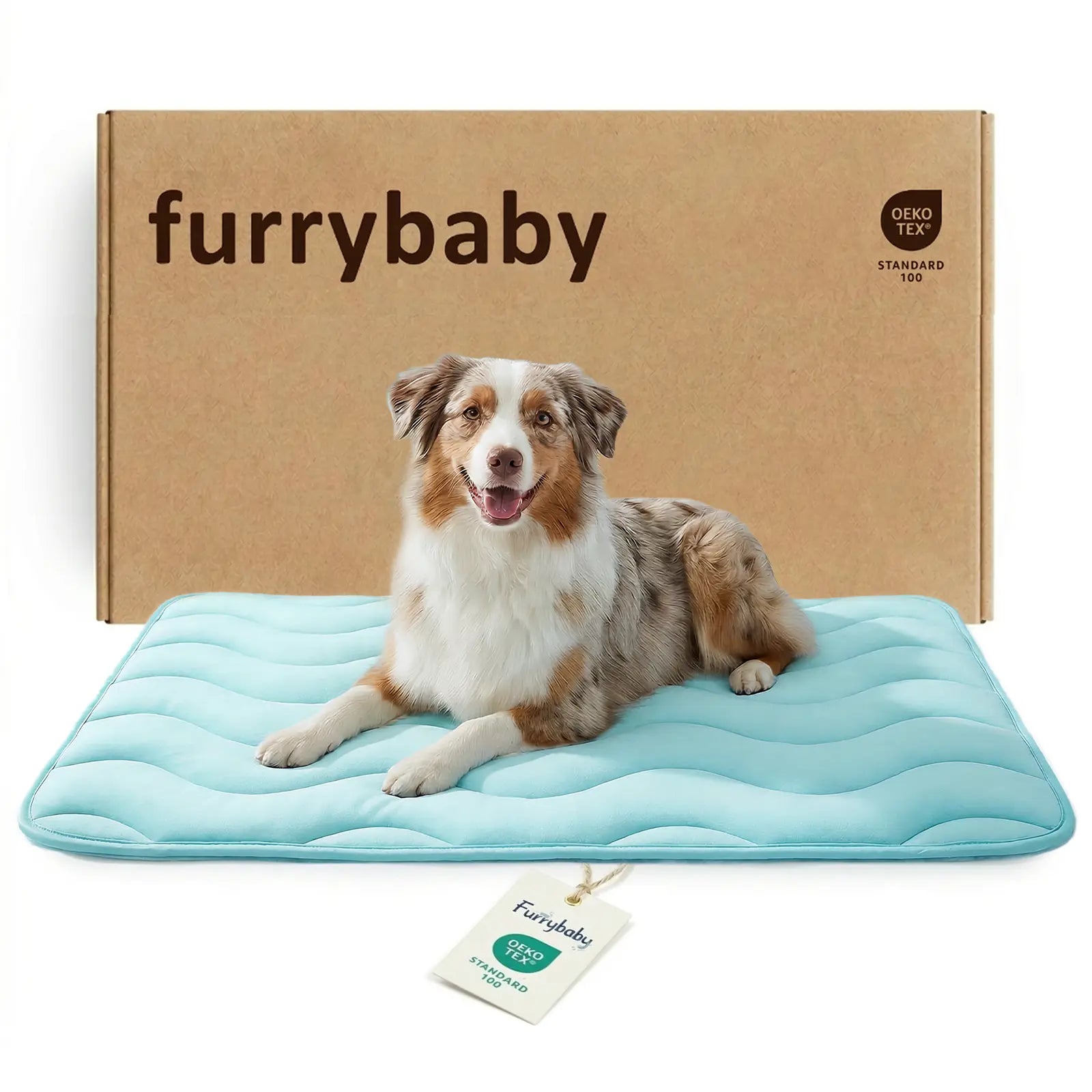Premium Dog Cooling Mat for Large Dogs - 30"x20" Self-Cooling Pet Pad, Durable & Portable for Indoor/Outdoor Use, Thickened Cool Fiber, QMAX>0.5, Summer Essential, Blue