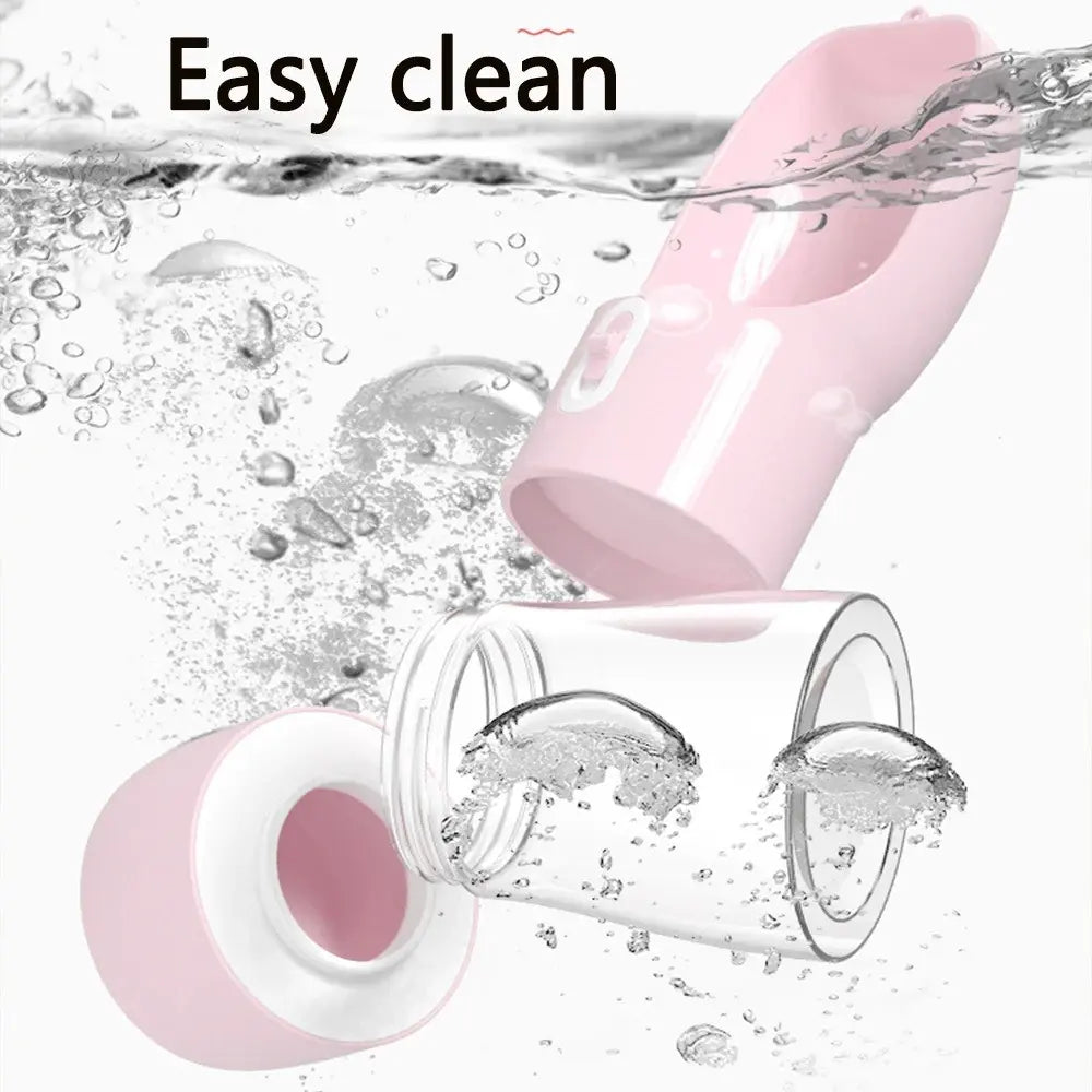 Ultimate Portable Pet Travel Water & Food Bowl - 258ML Water + 200ML Feeder, Leak-Proof and Effortlessly Clean for Outdoor Adventures