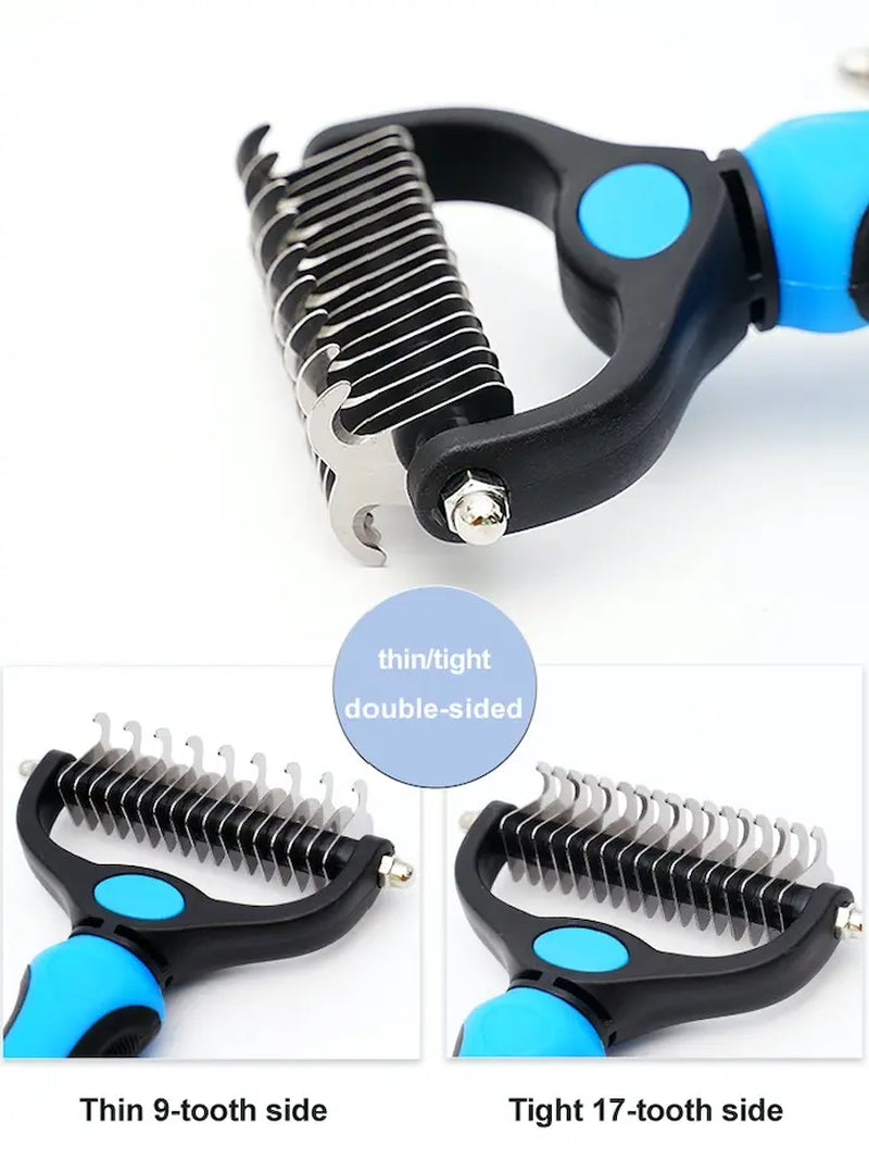 Ultimate Pet Grooming Brush for Dogs & Cats – Double-Sided Shedding Tool for Effortless Grooming and Clean Homes